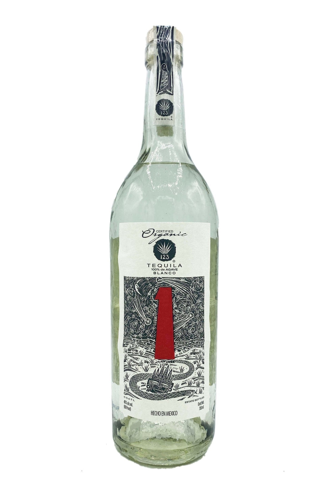 Organic Tequila Blanco - 123 Blanco Tequila 750ml - Wine Therapy