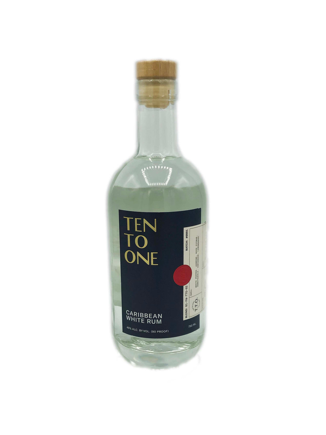 Ten To One Carribean White Rum 750ml - Wine Therapy NYC